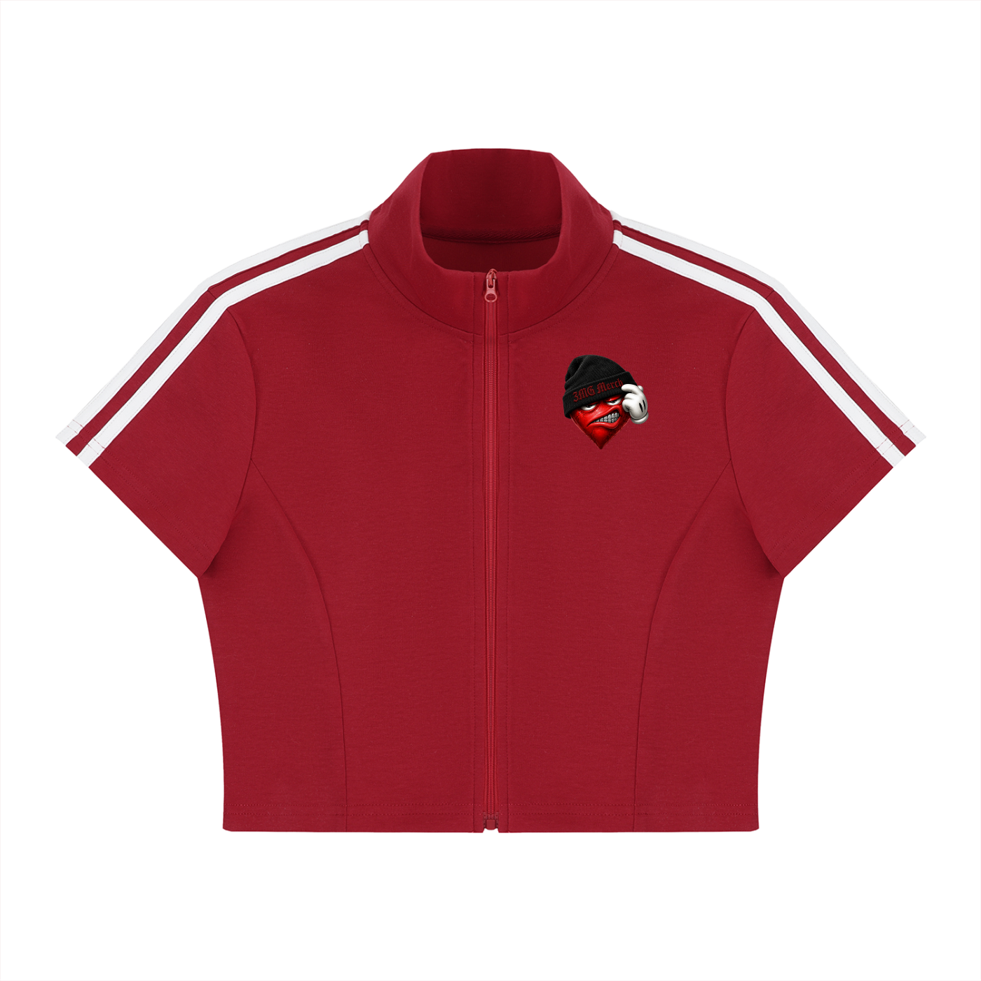 Women's “Hard Love Cropped Full Zip T-Shirt