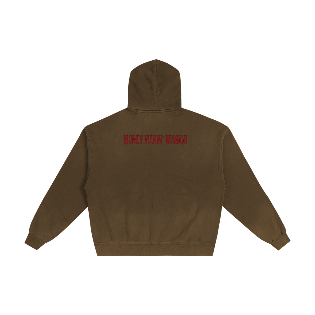 PREMIUM “Hard Love” Hand-Frayed Zip Hoodie