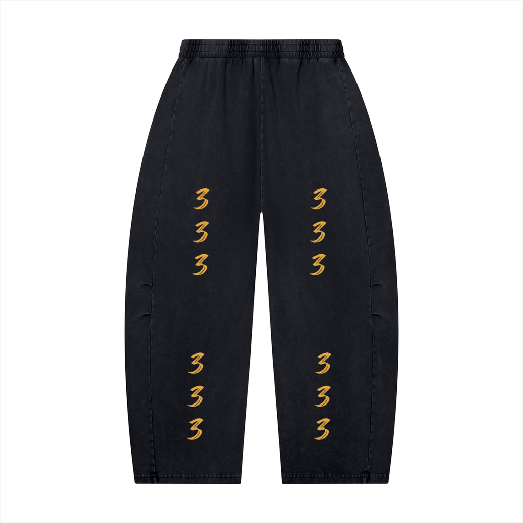 “Left Leg Right Leg” Min-Wash Barrel Pants