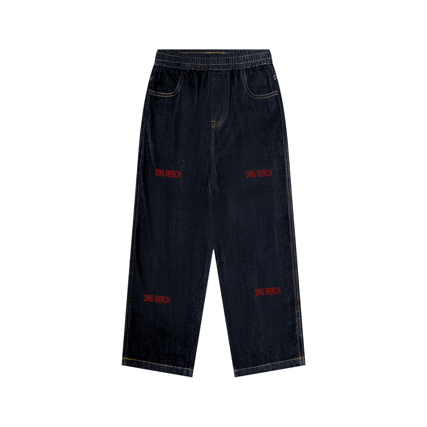 Kid’s “3MG Merch” Straight Leg Elastic Waist Jeans