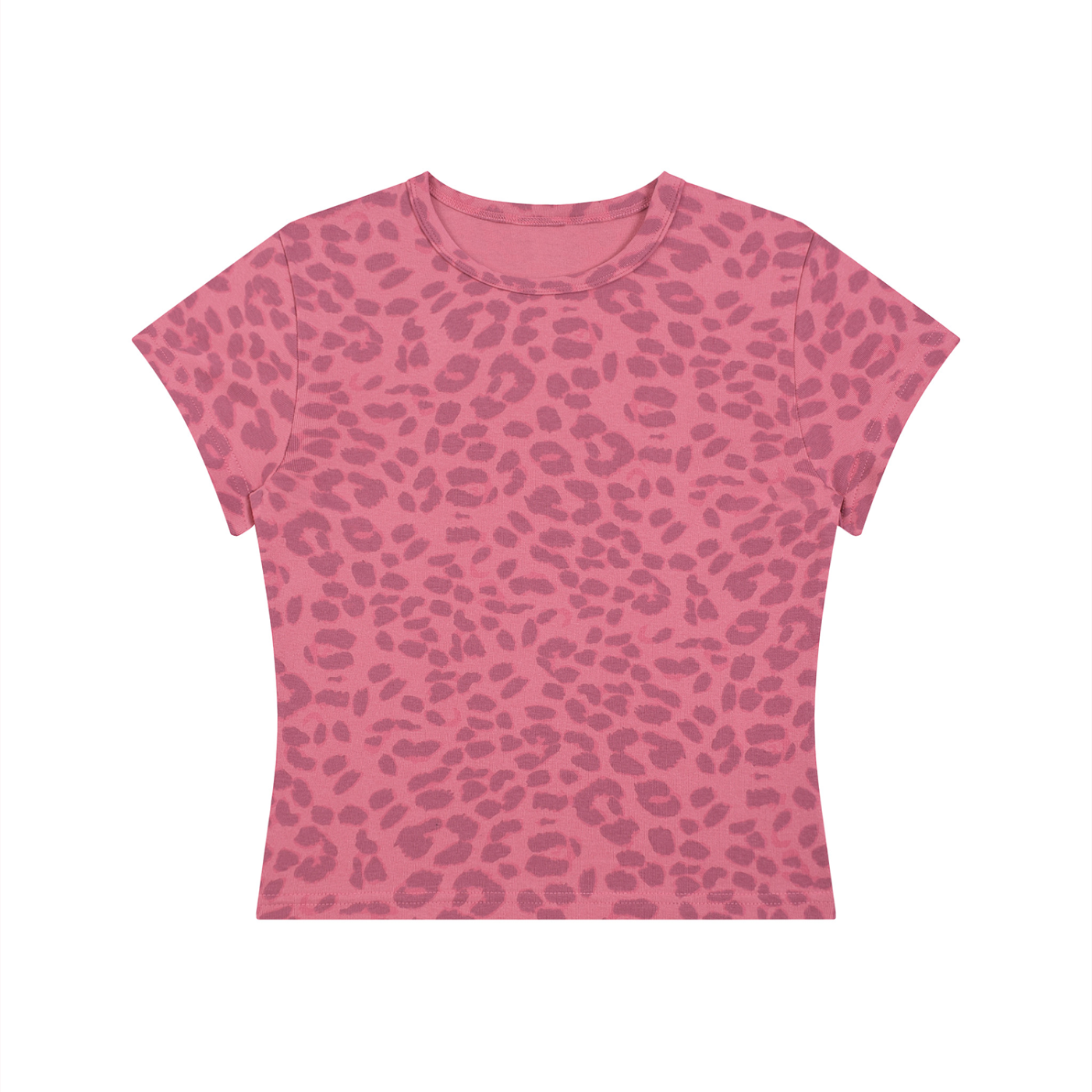 Women’s “Rose Pink” Leopard Crop Top