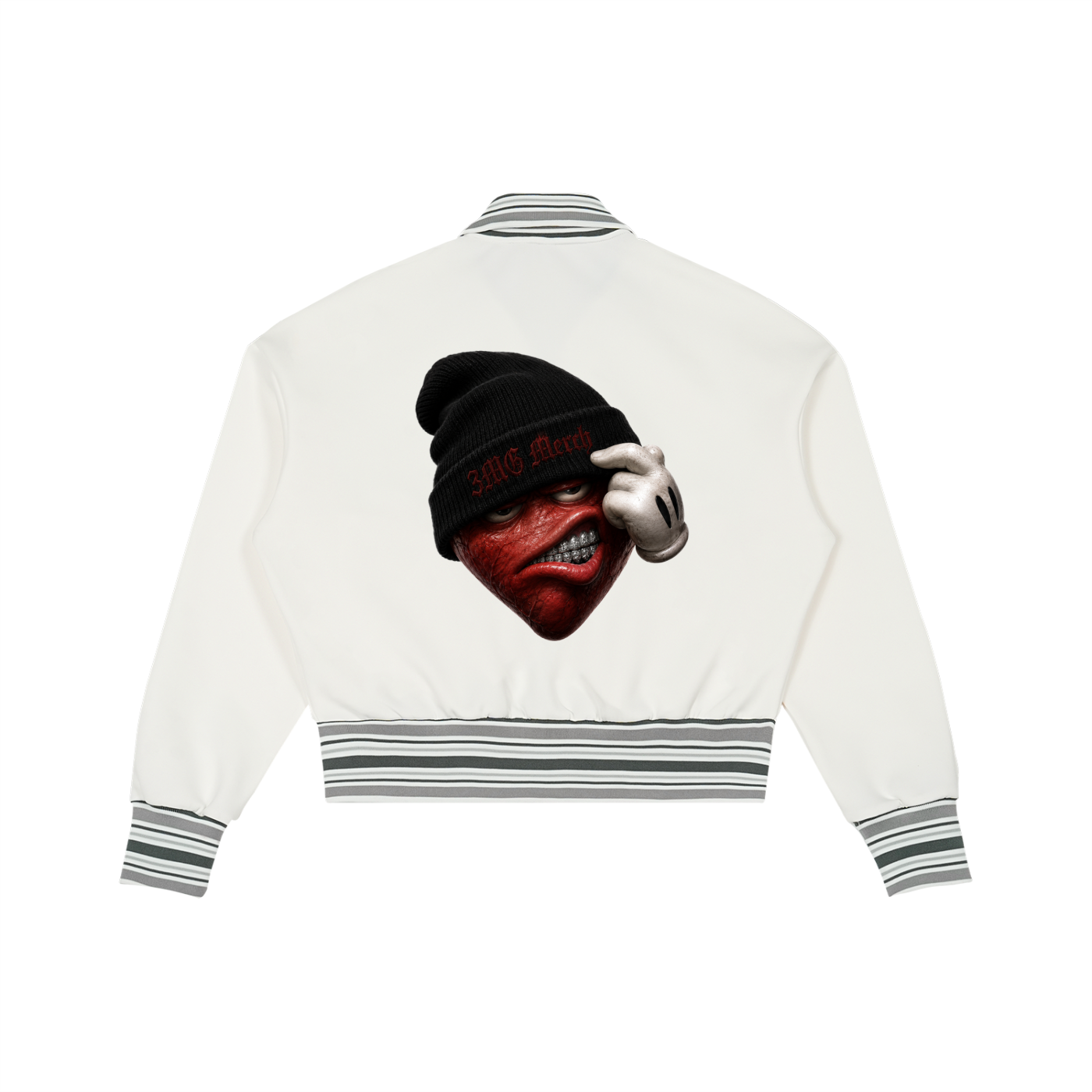PREMIUM “Hard Love” Striped Rib Collar Jacket