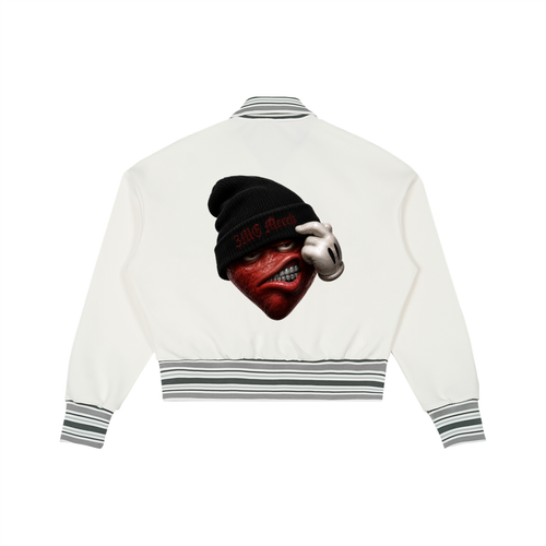 PREMIUM “Hard Love” Striped Rib Collar Jacket
