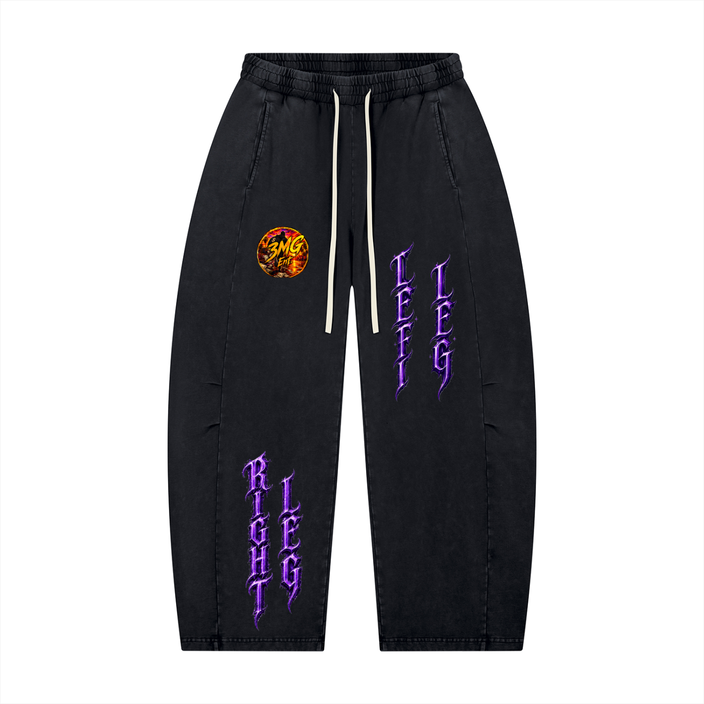 “Left Leg Right Leg” Min-Wash Barrel Pants