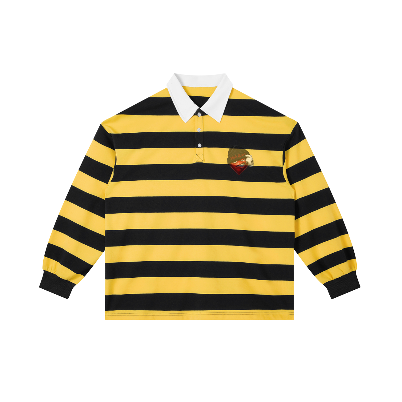 “Hard Love” Stripe Polo Shirt