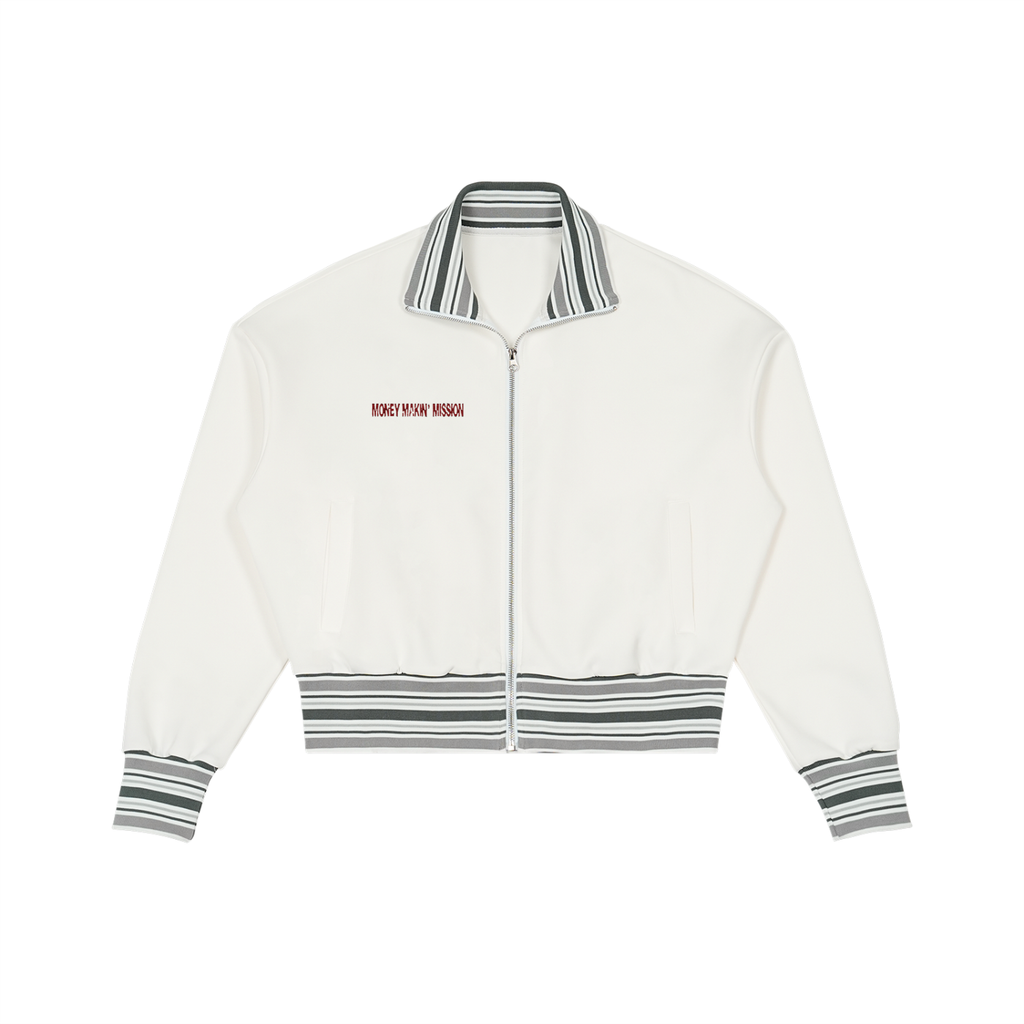 PREMIUM “Hard Love” Striped Rib Collar Jacket