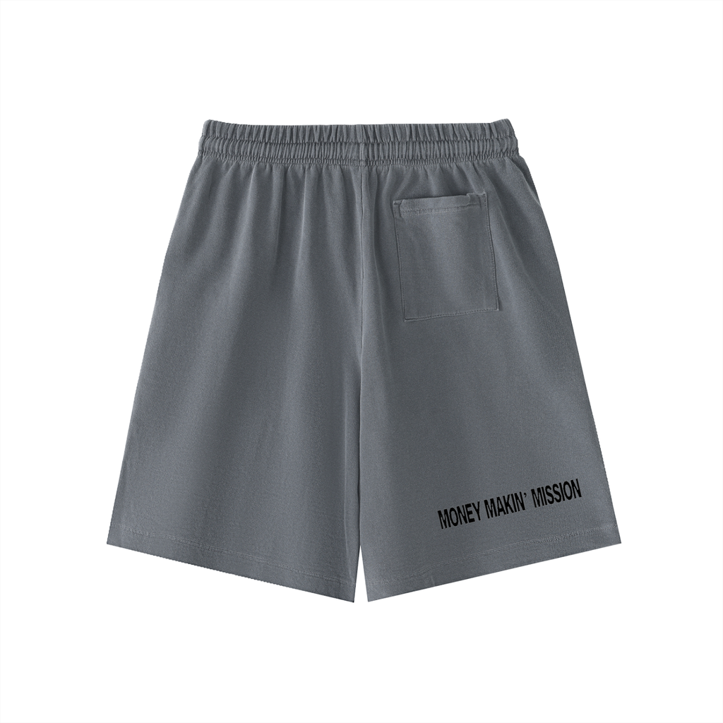 Unisex “Money Makin’ Mission” Vin-Wash Shorts