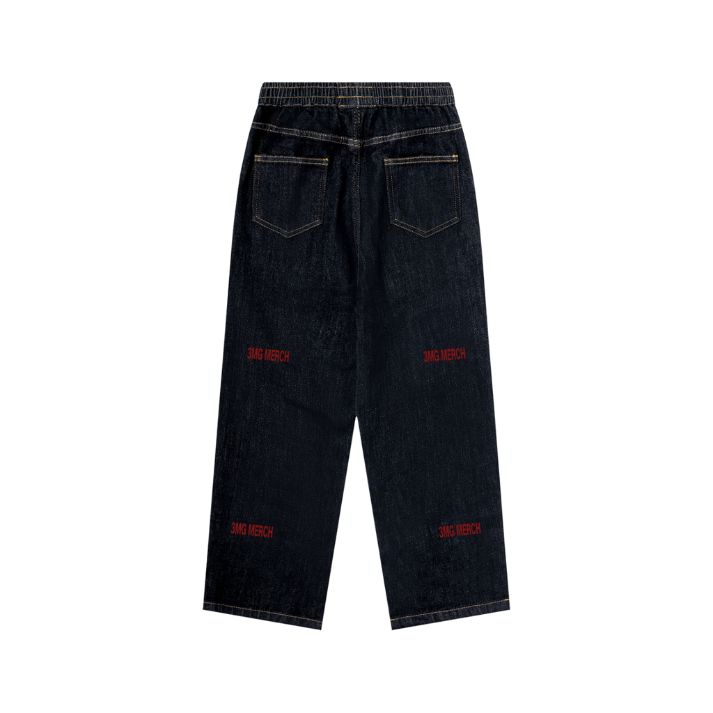 Kid’s “3MG Merch” Straight Leg Elastic Waist Jeans
