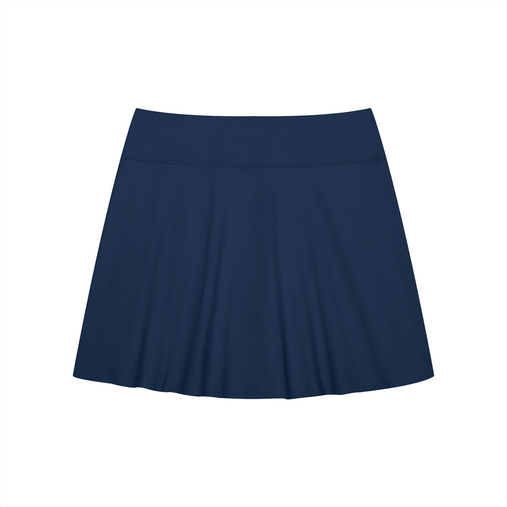 Women's “3MG Merch” A-Line 3-Tone Panel Slit Skirt