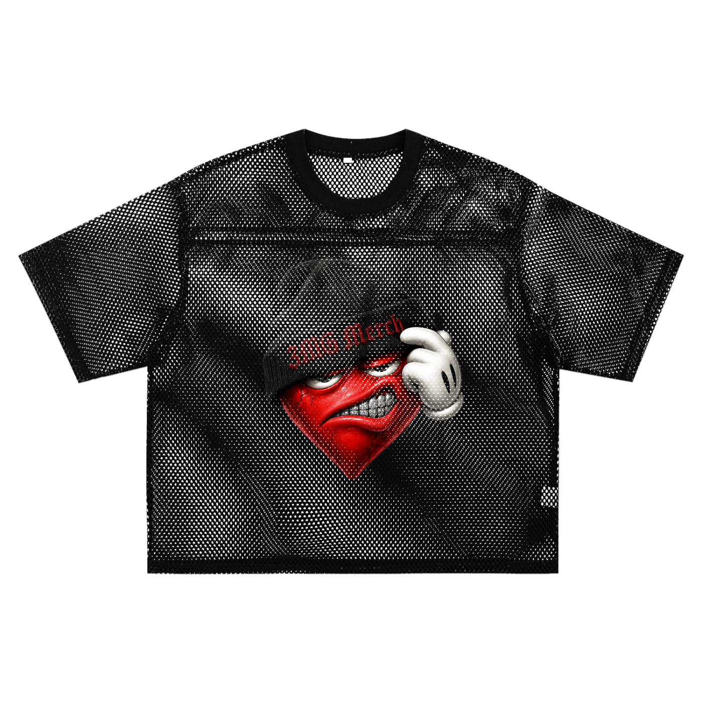 “Hard Love” See-through Net T-Shirt
