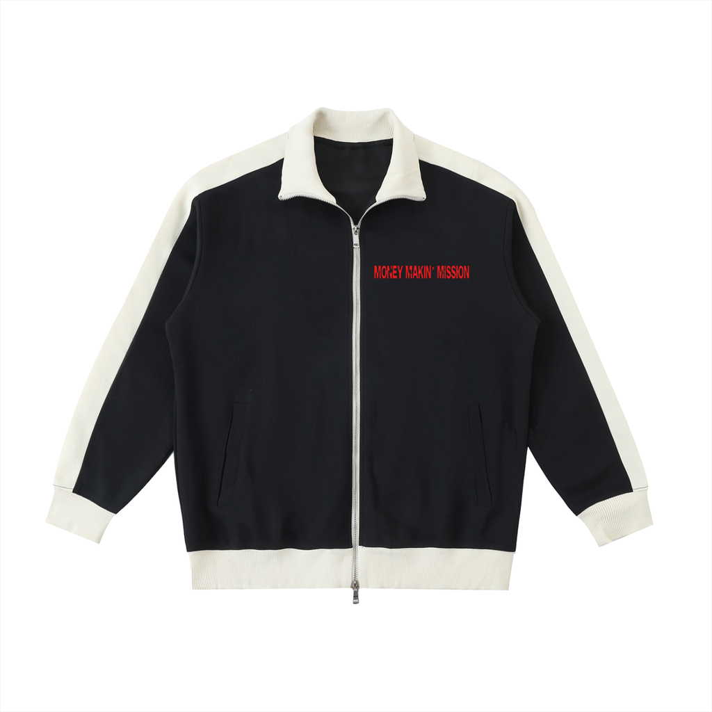 “Money Makin’ Mission” Two-Tone Collar Jacket