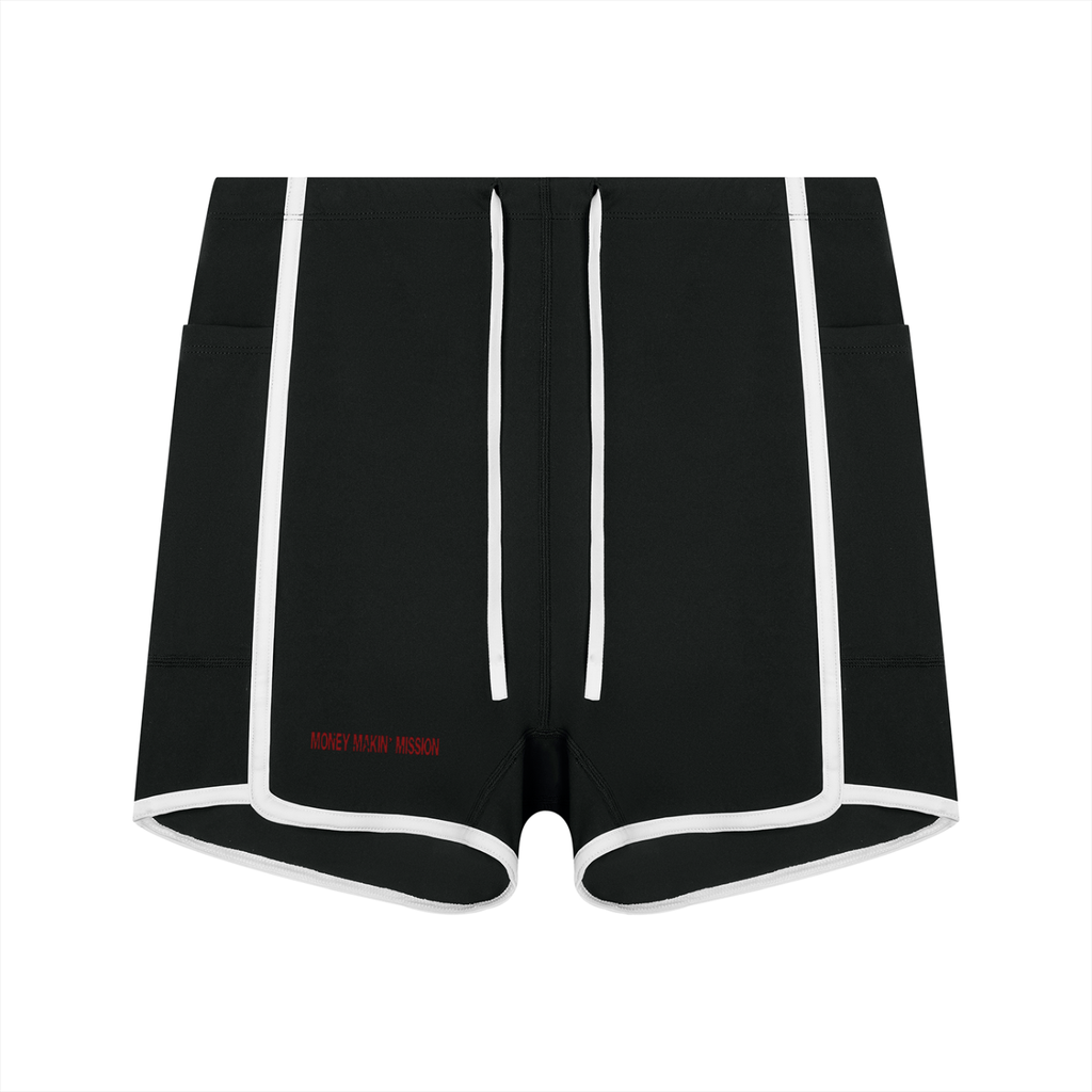 Women's “Money Makin’ Mission” Color Block Yoga Shorts