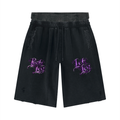 “Left Leg Right Leg” Vin-Wash Stressed Wide Shorts