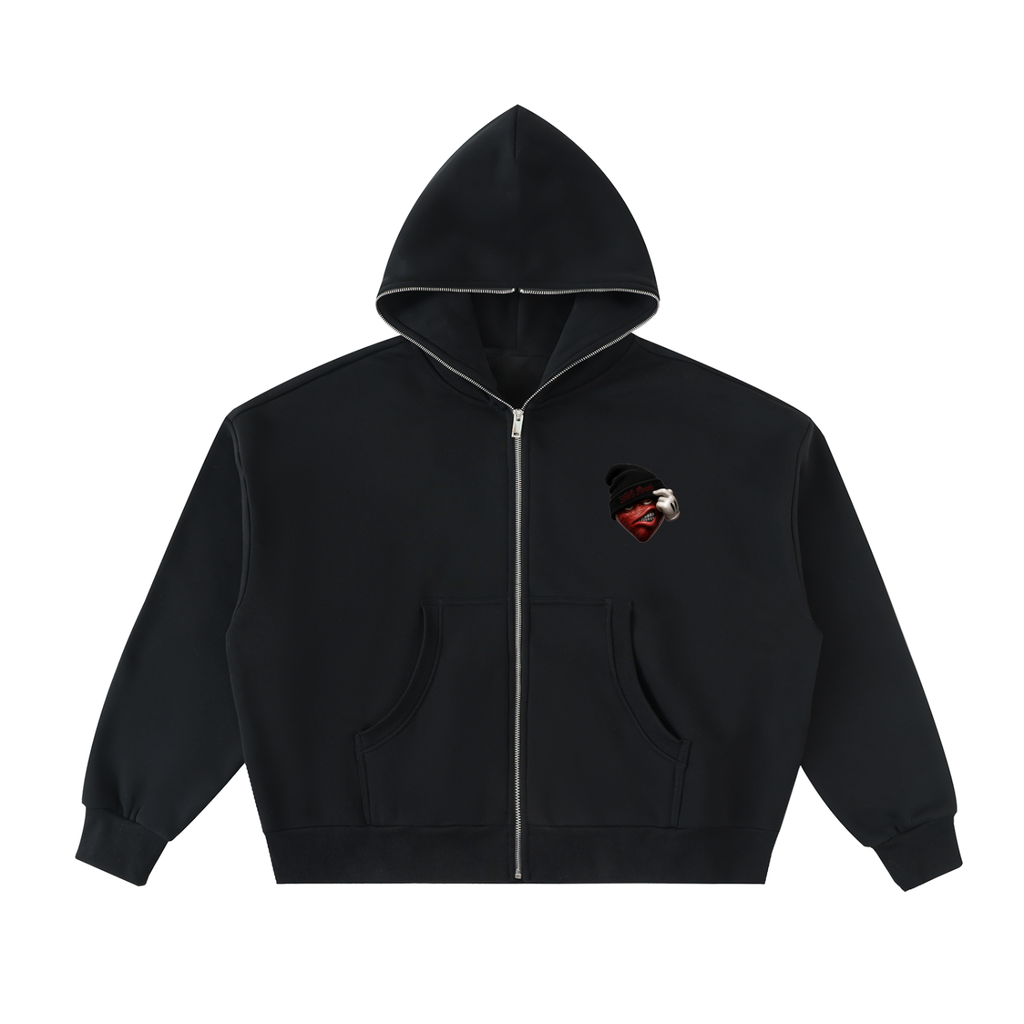 PREMIUM “Hard Love” Full-Zip Boxy Hoodie