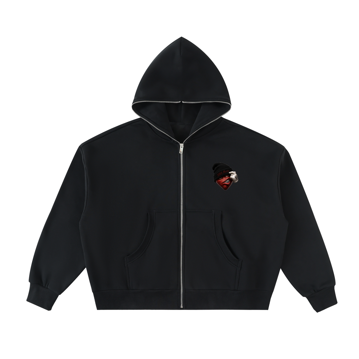 PREMIUM “Hard Love” Full-Zip Boxy Hoodie
