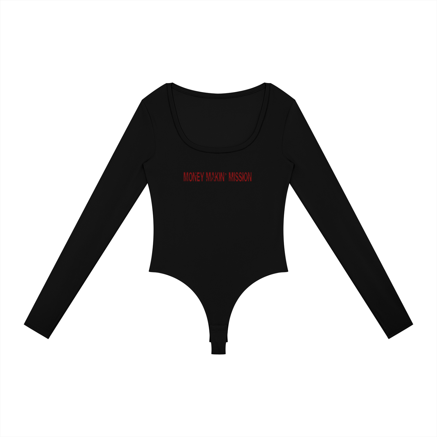 Women's “Money Makin’ Mission” Long Sleeve Yoga Bodysuit