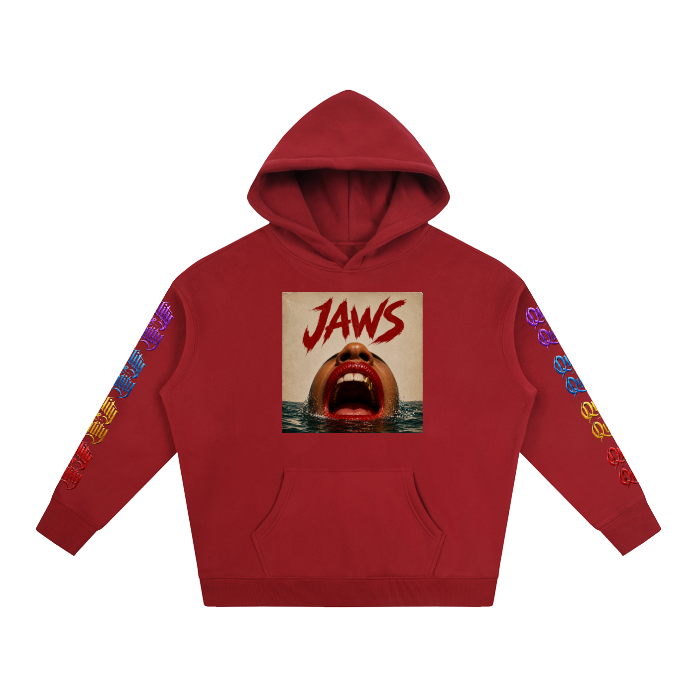 Unisex “Quality Jaws” Oversize Fleeced Hoodie