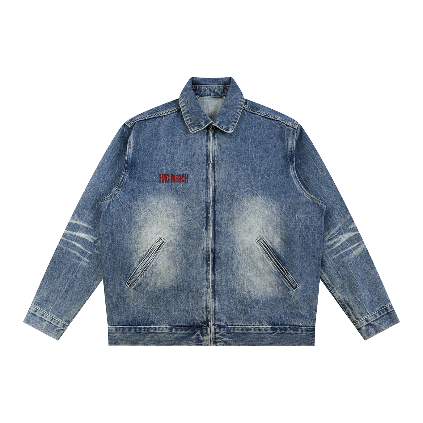 “3MG Merch” Vin-Wash Denim Jacket