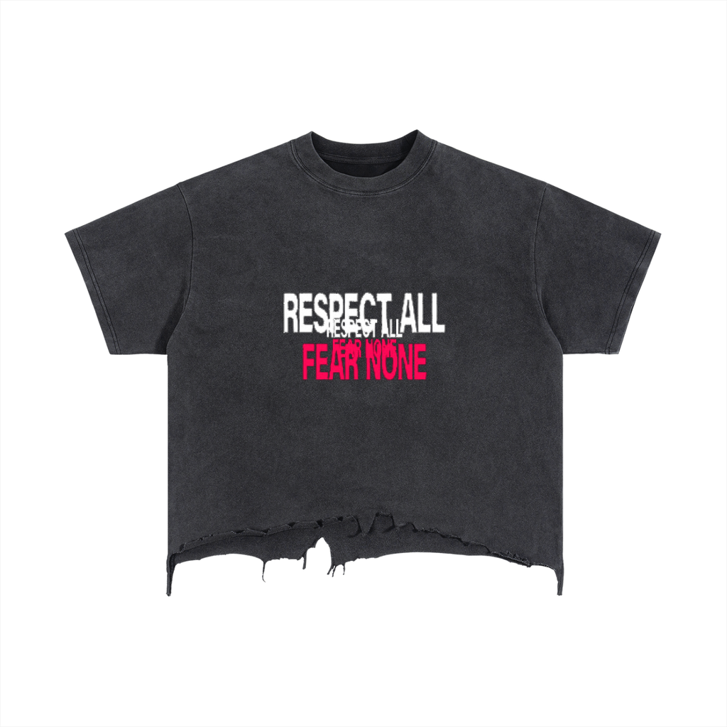 “Respect All, Fear None” Vin-Wash Ruined T-Shirt