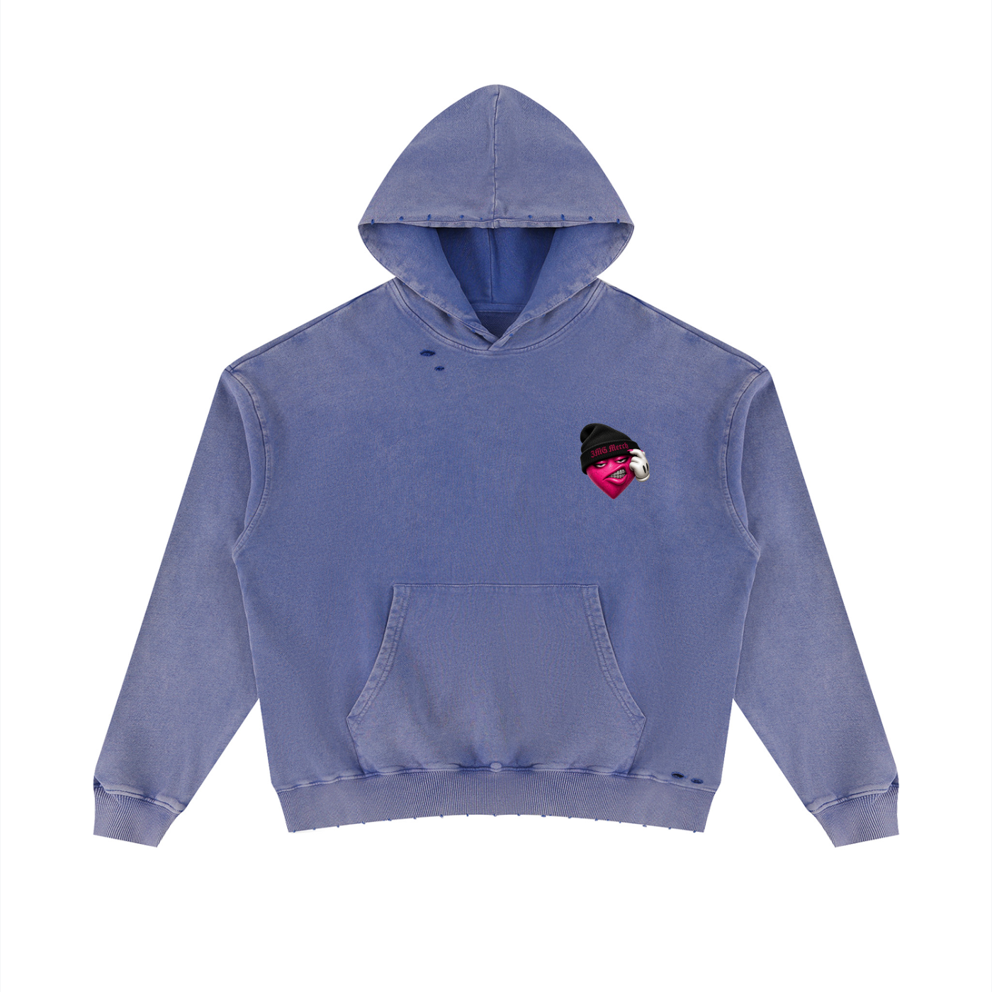 Unisex “Hard Love” MinWash Distress’d Hoodie