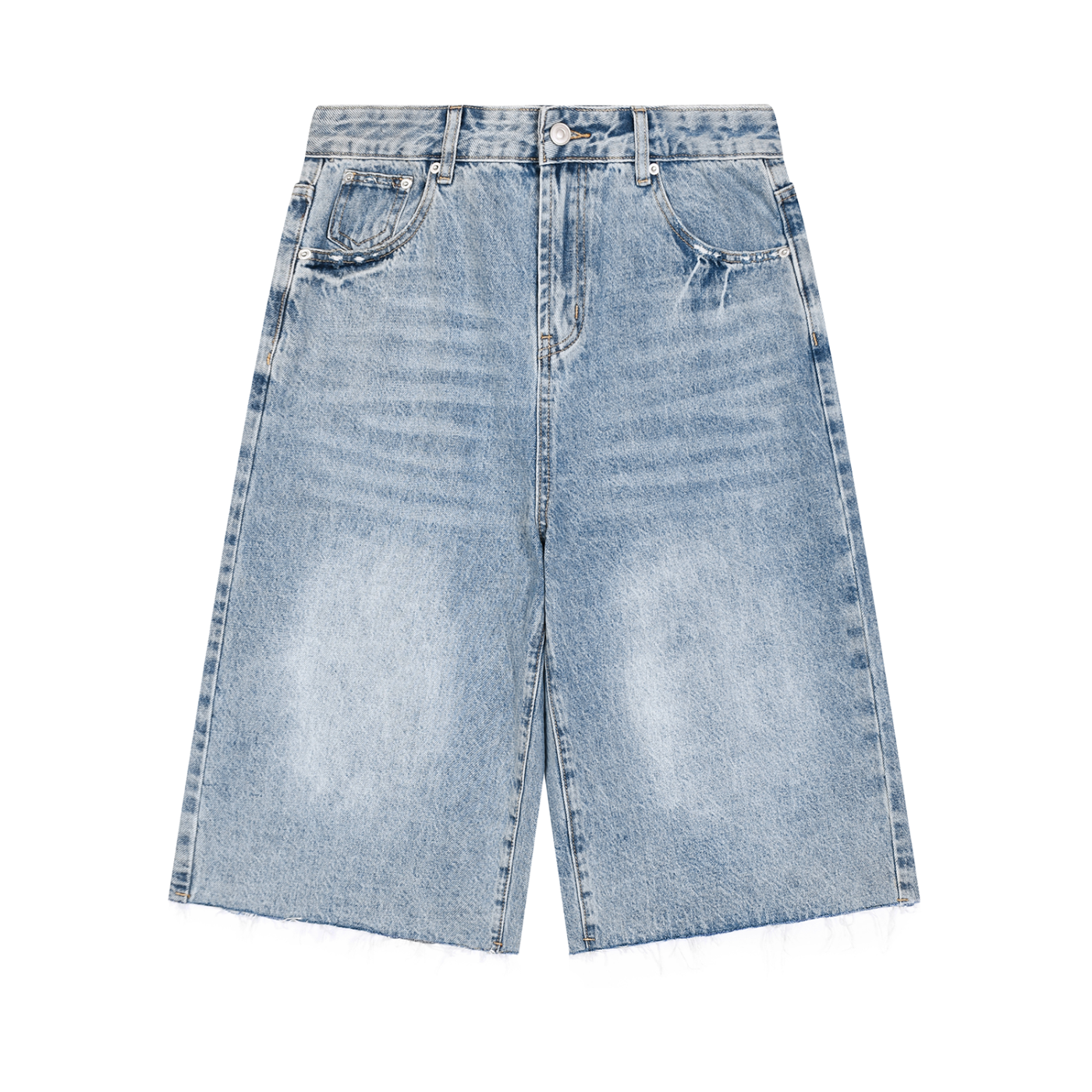 Men’s “QoQ” Wide Leg Denim Shorts