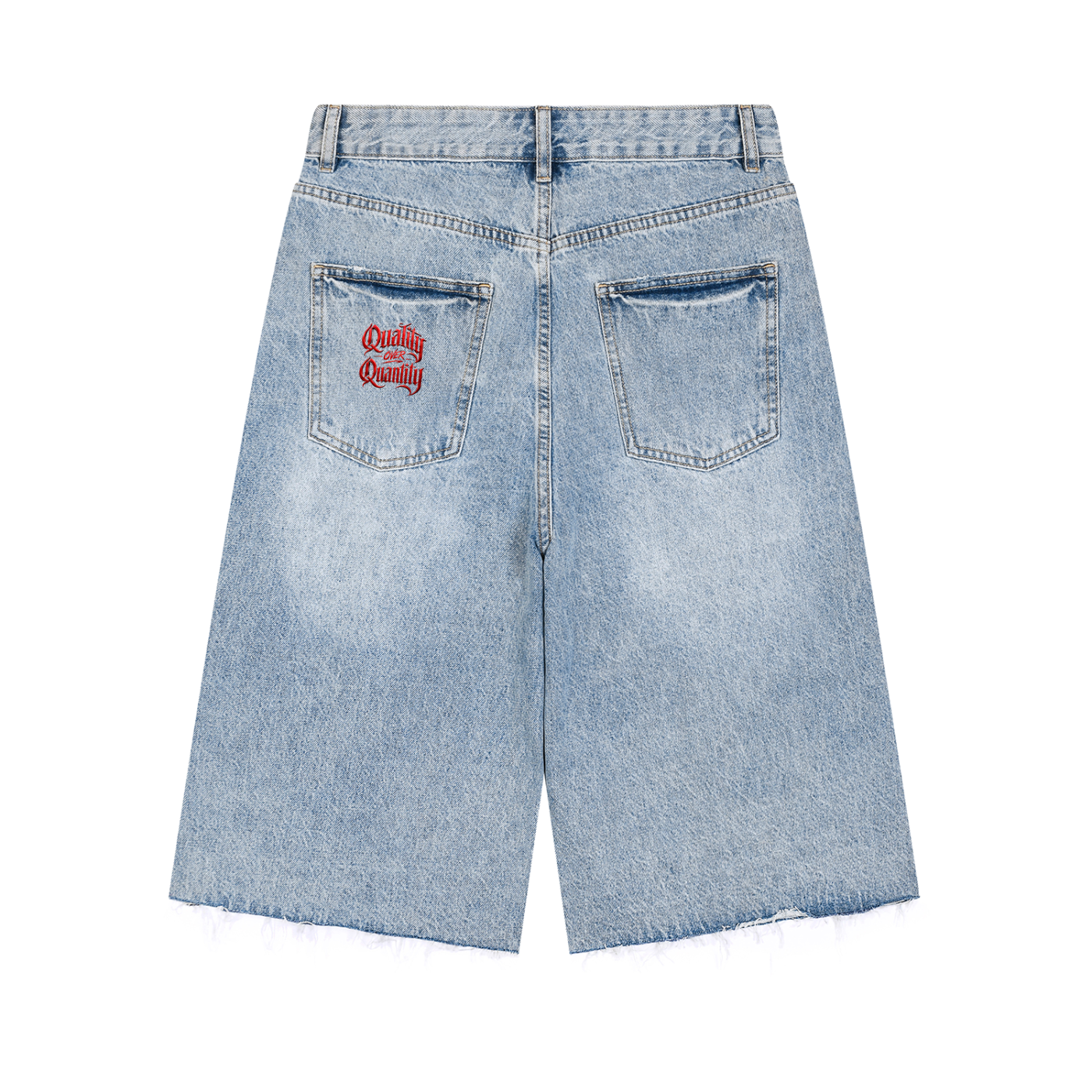 Men’s “QoQ” Wide Leg Denim Shorts
