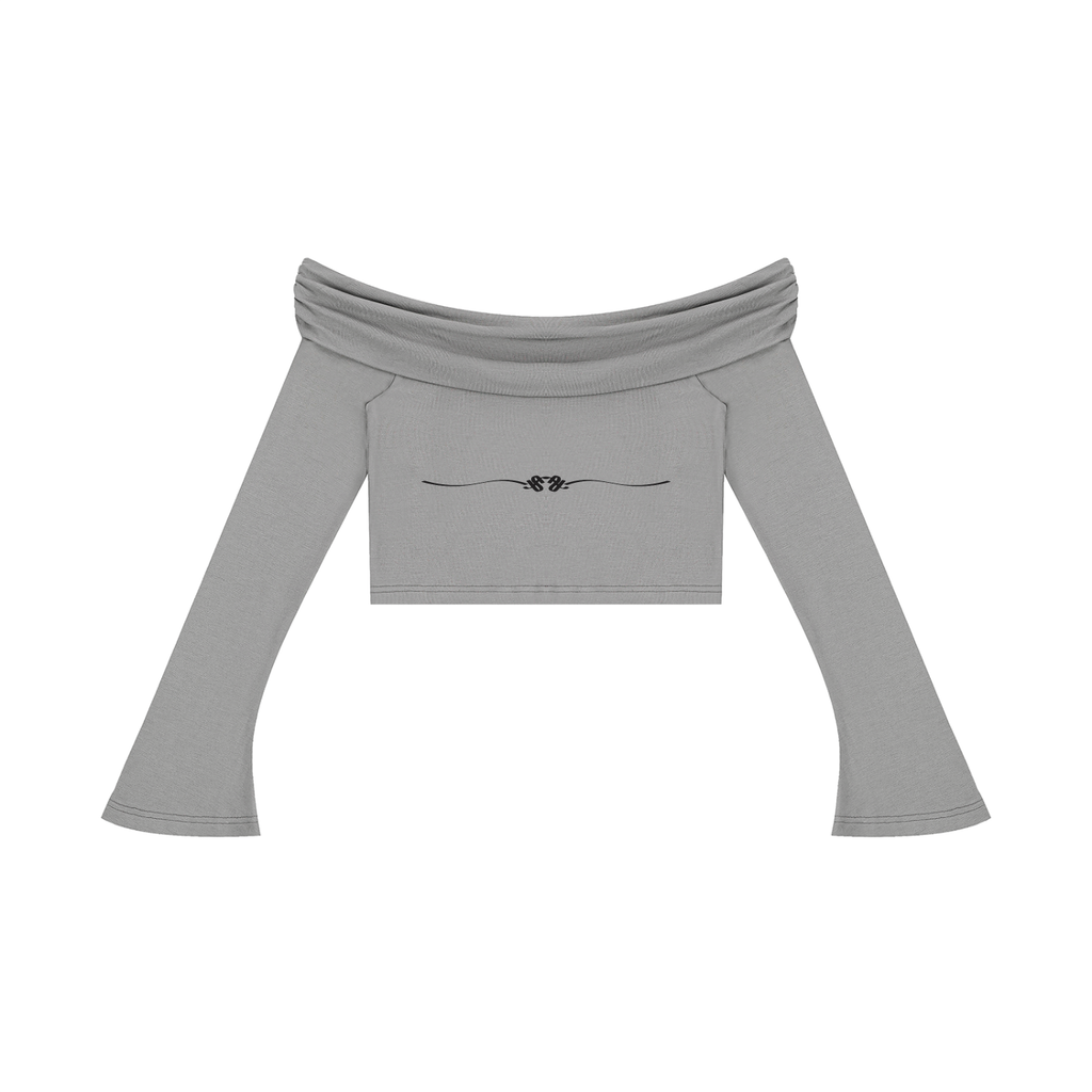 Women's Off-the-Shoulder Bell Crop