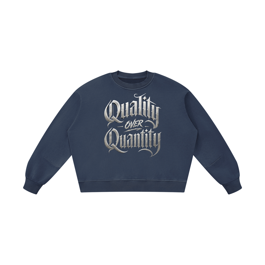 Unisex “Quality over Quantity” Vin-Wash Sweatshirt